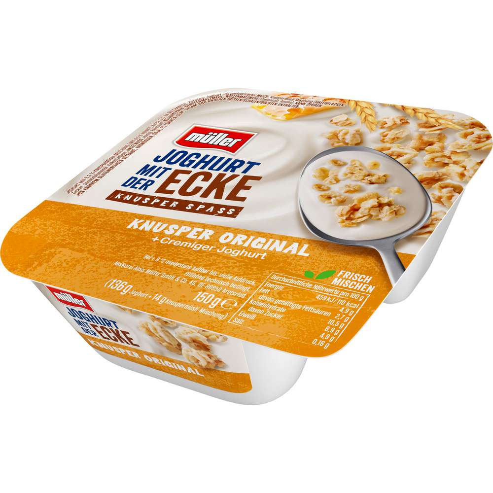 Produktabbildung Müller Joghurt mit der Ecke Knusper Original