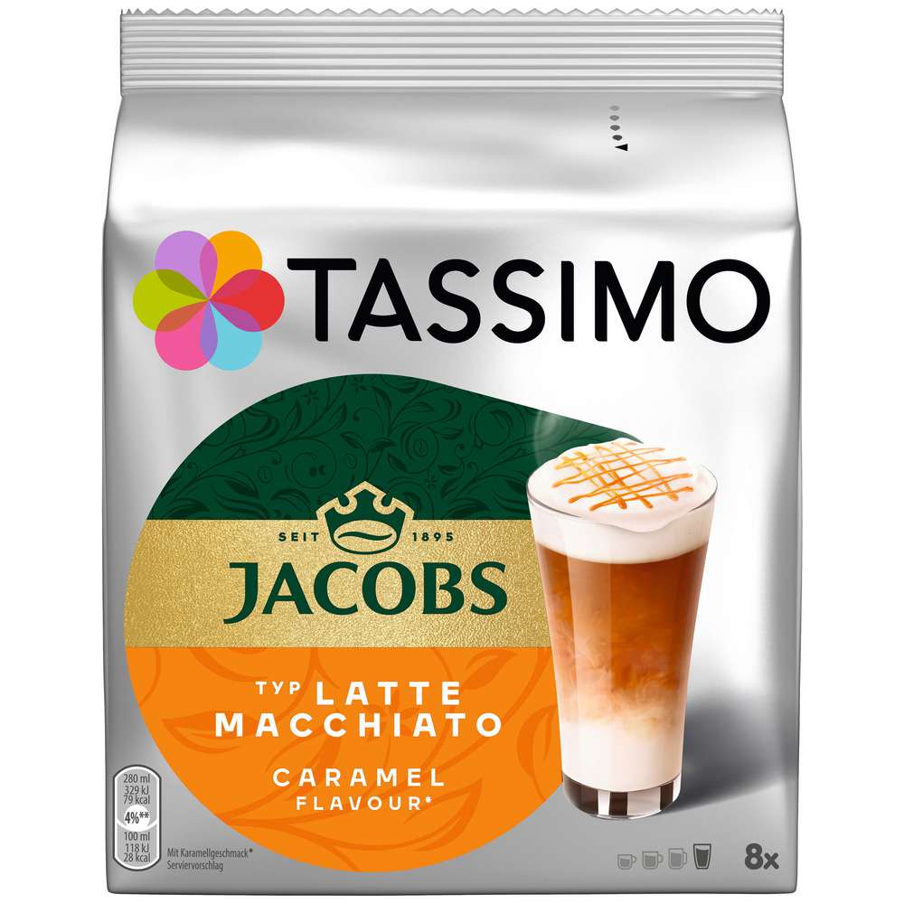 Produktabbildung Tassimo Kaffee Kapseln, Latte Macchiato Caramel