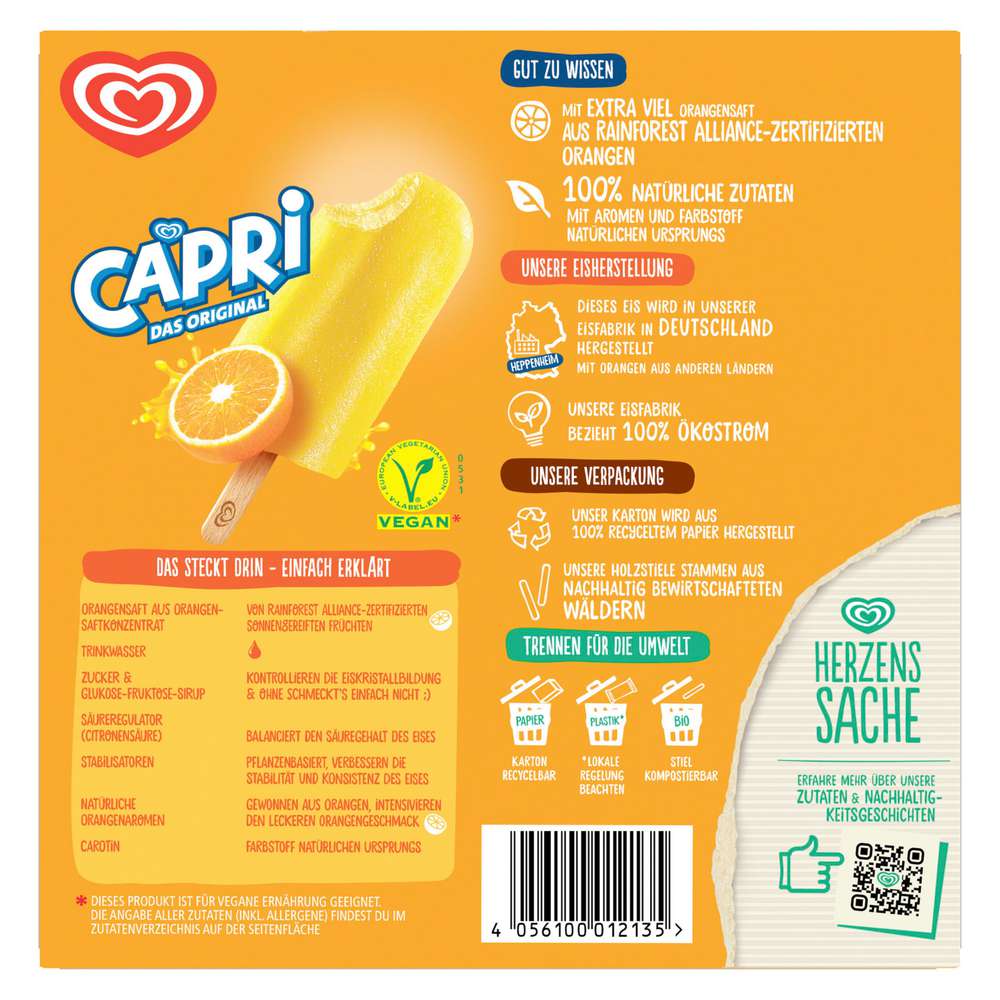 Produktabbildung Langnese Stiel-Eis Capri, Orange