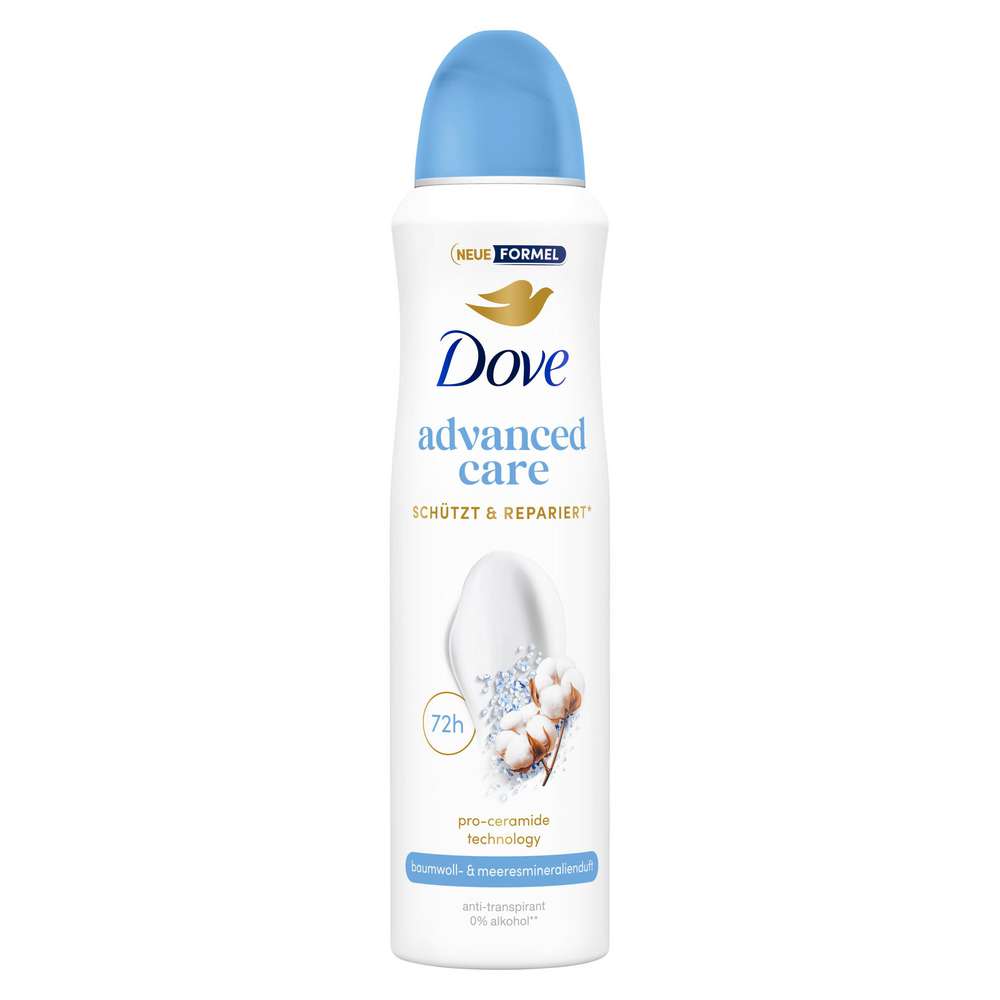 Produktabbildung Dove Deo Spray advanced, Baumwoll und Meeresmineralienduft