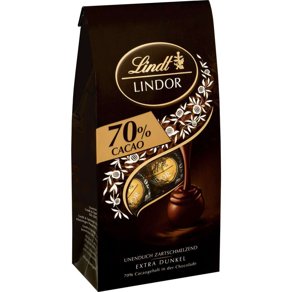 Produktabbildung Lindt Lindor Schokokugeln, extra dunkel 70%