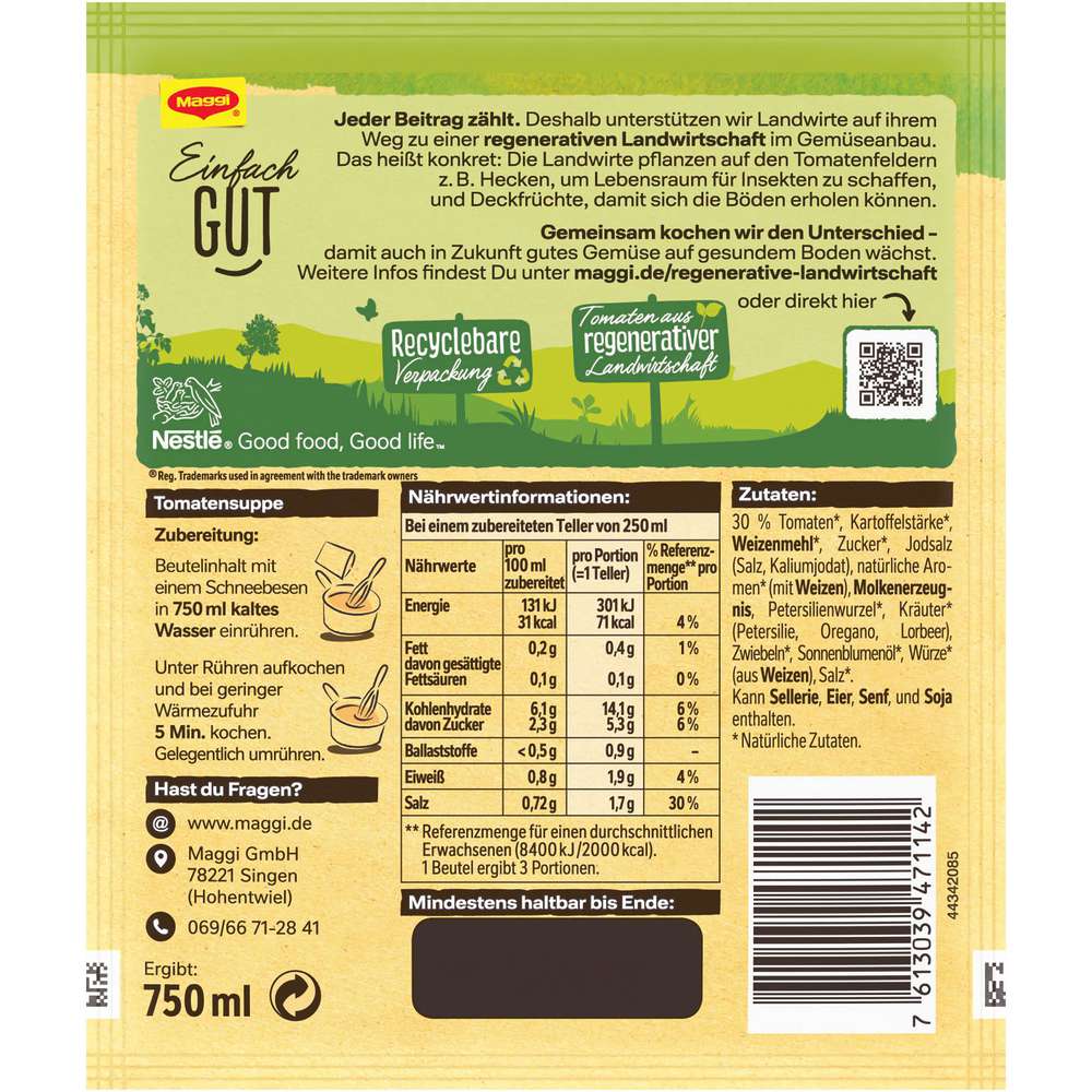 Produktabbildung Maggi Gewürzmischung Guten Appetit, Tomatensuppe Toscana