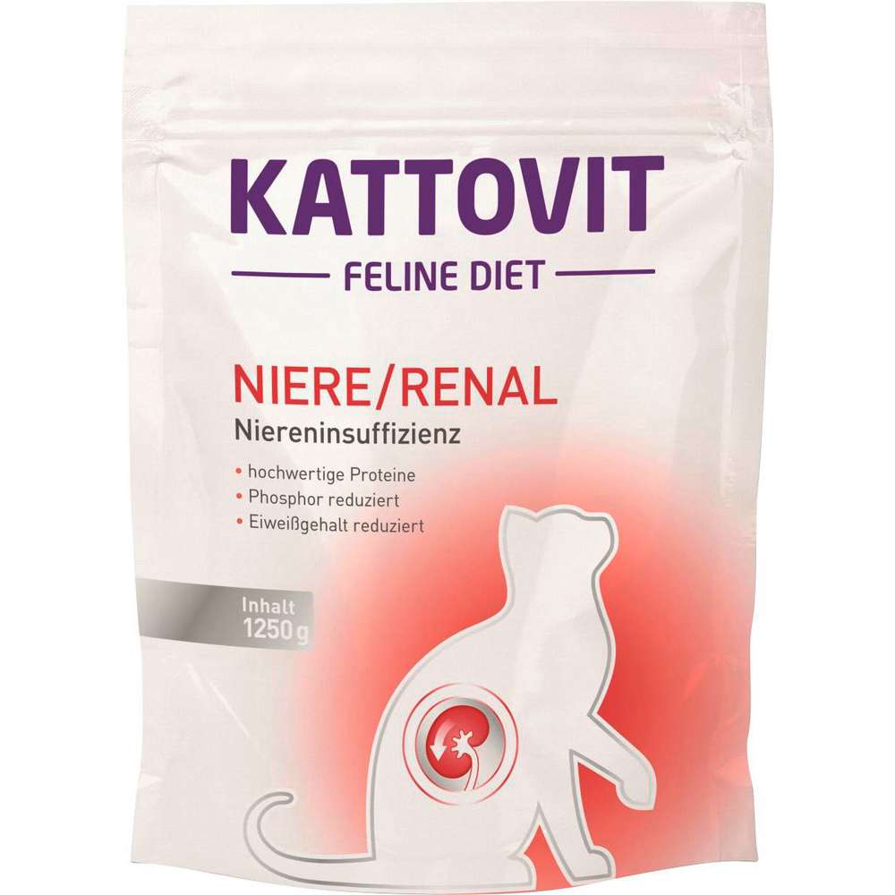 Produktabbildung Kattovit Katzen-Trockenfutter Niere Renal, Niereninsuffizienz