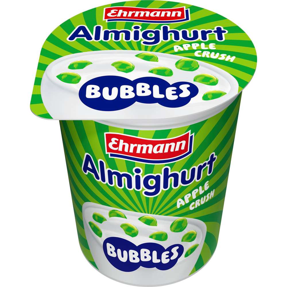 Produktabbildung Ehrmann Joghurt Almighurt,  Bubbles Apple Crush