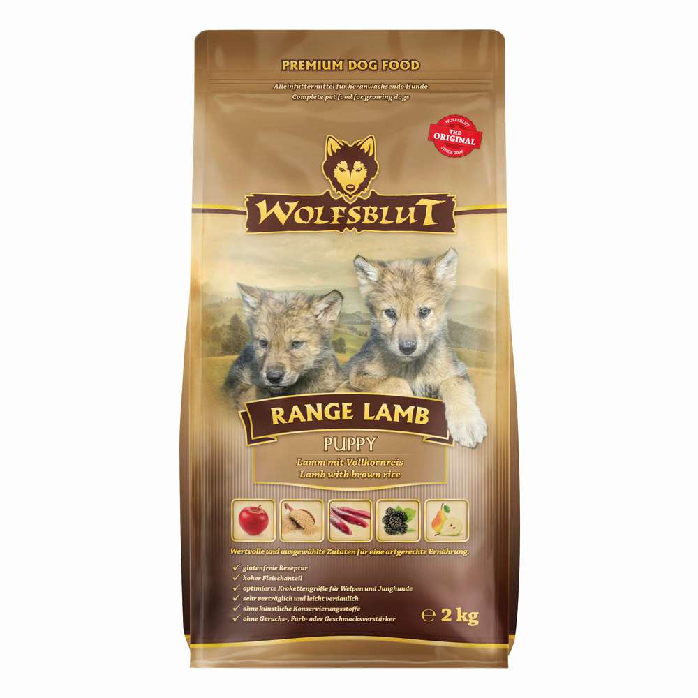 Produktabbildung Wolfsblut Hunde-Trockenfutter Range Lamb Puppy Lamm/Vollkornreis