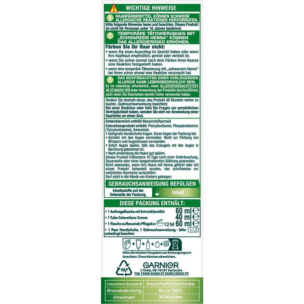 Produktabbildung Garnier Haarfarbe-Creme Nutrisse, 40 Mittelbraun