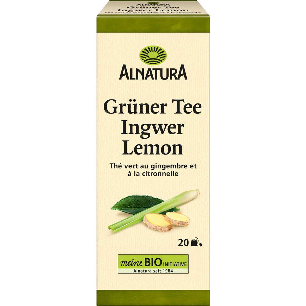 Produktabbildung Alnatura Bio Grüner Tee, Ingwer Lemon