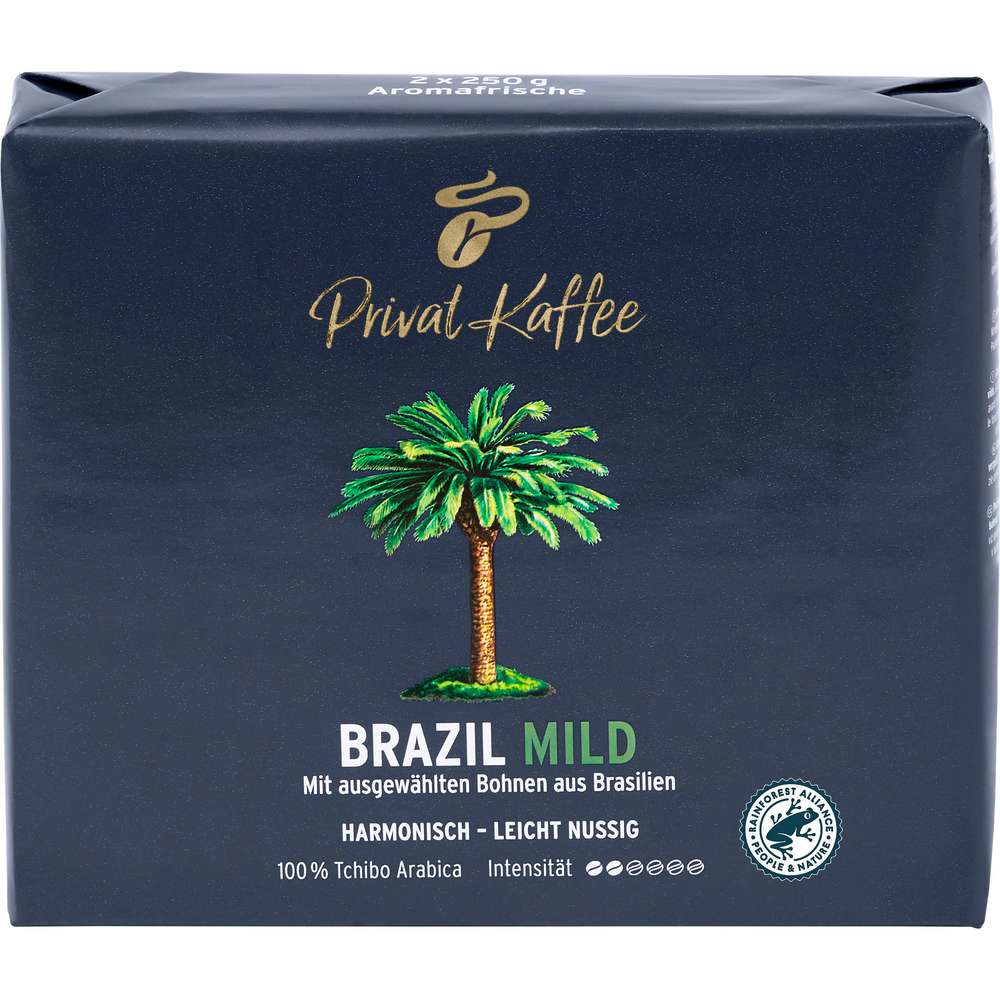 Produktabbildung Tchibo Privatkaffee Brazil mild, gemahlen 2 x 250g