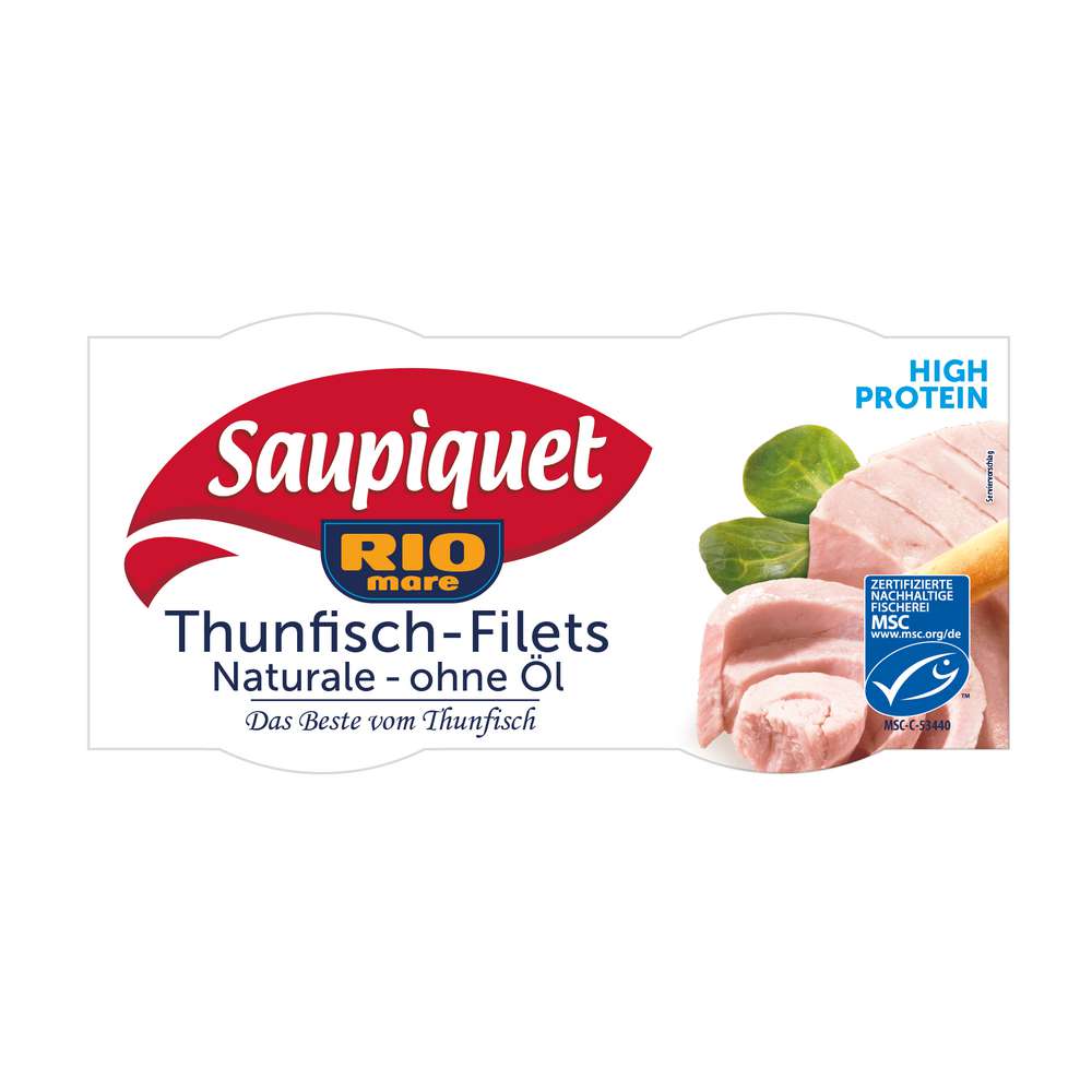 Produktabbildung Saupiquet Thunfischfilets, Naturale ohne Öl