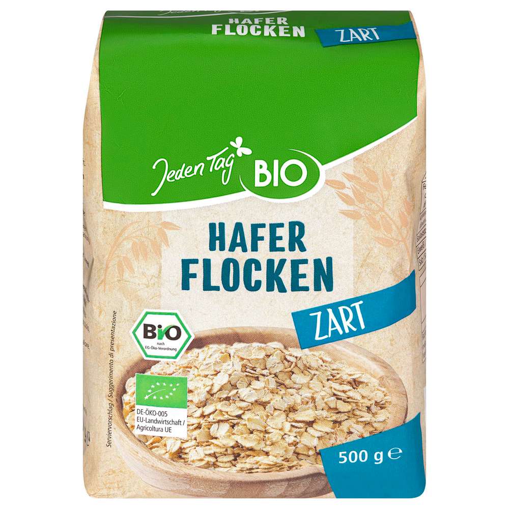 Produktabbildung Jeden Tag Bio Haferflocken, zart