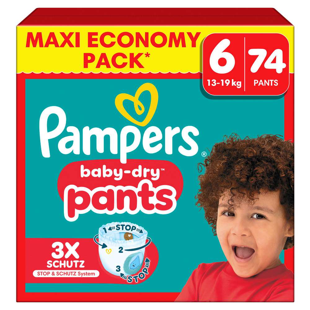 Produktabbildung Pampers Baby Pants Baby Dry Gr.6 Extra Large 13-19 kg, XXL-Pack