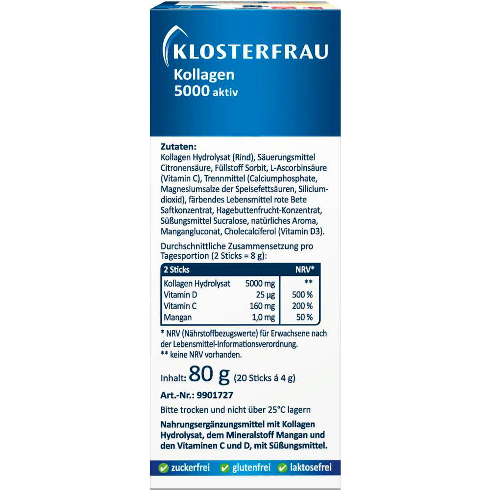Produktabbildung Klosterfrau Kollagen 5000 aktiv Sticks