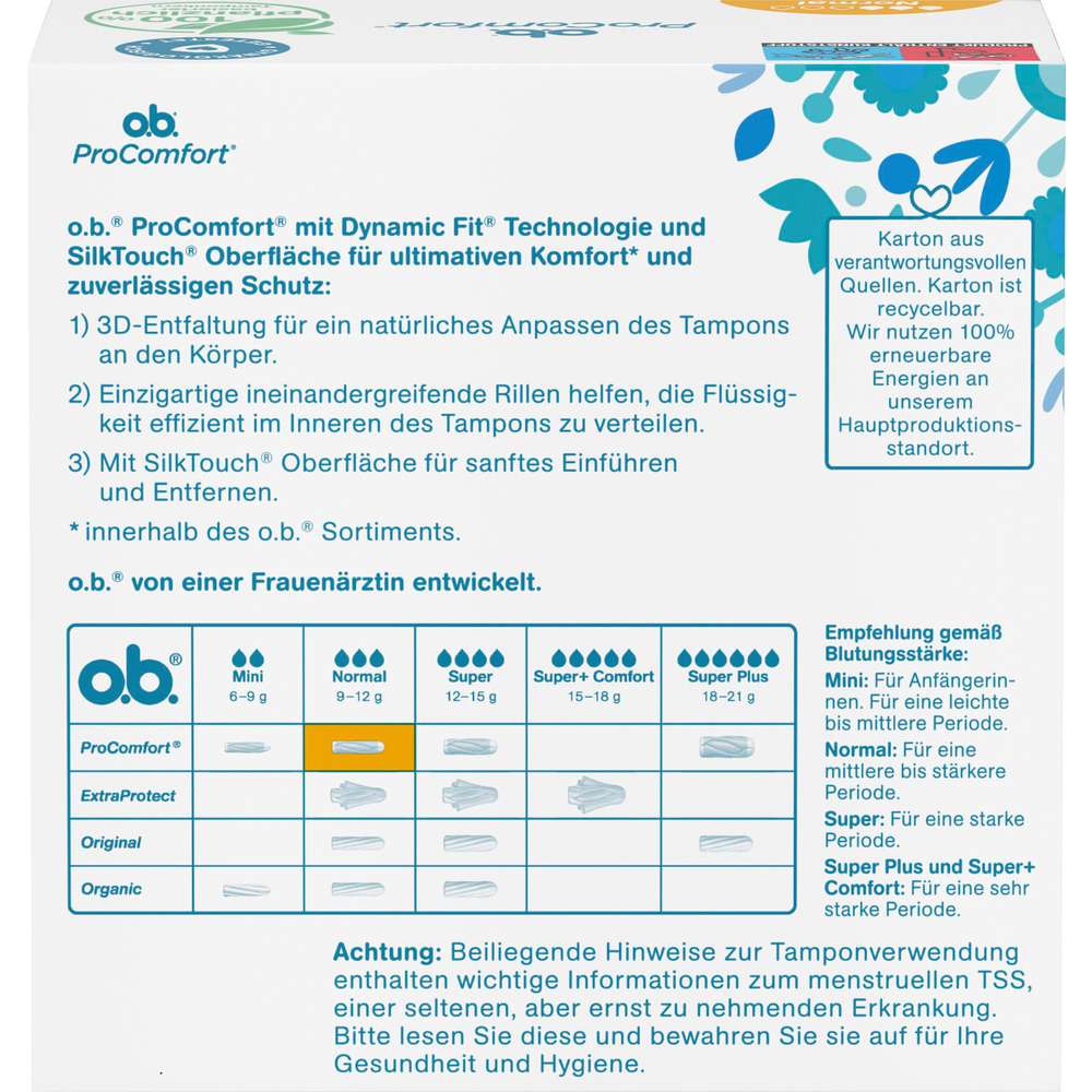 Produktabbildung o.b. Tampons ProComfort, Normal