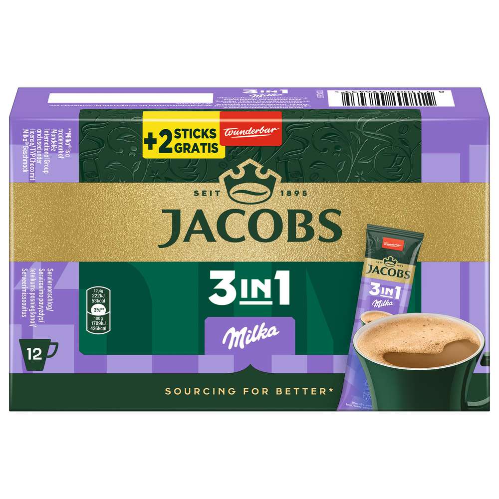 Produktabbildung Jacobs Instantkaffee 3in1 Milka
