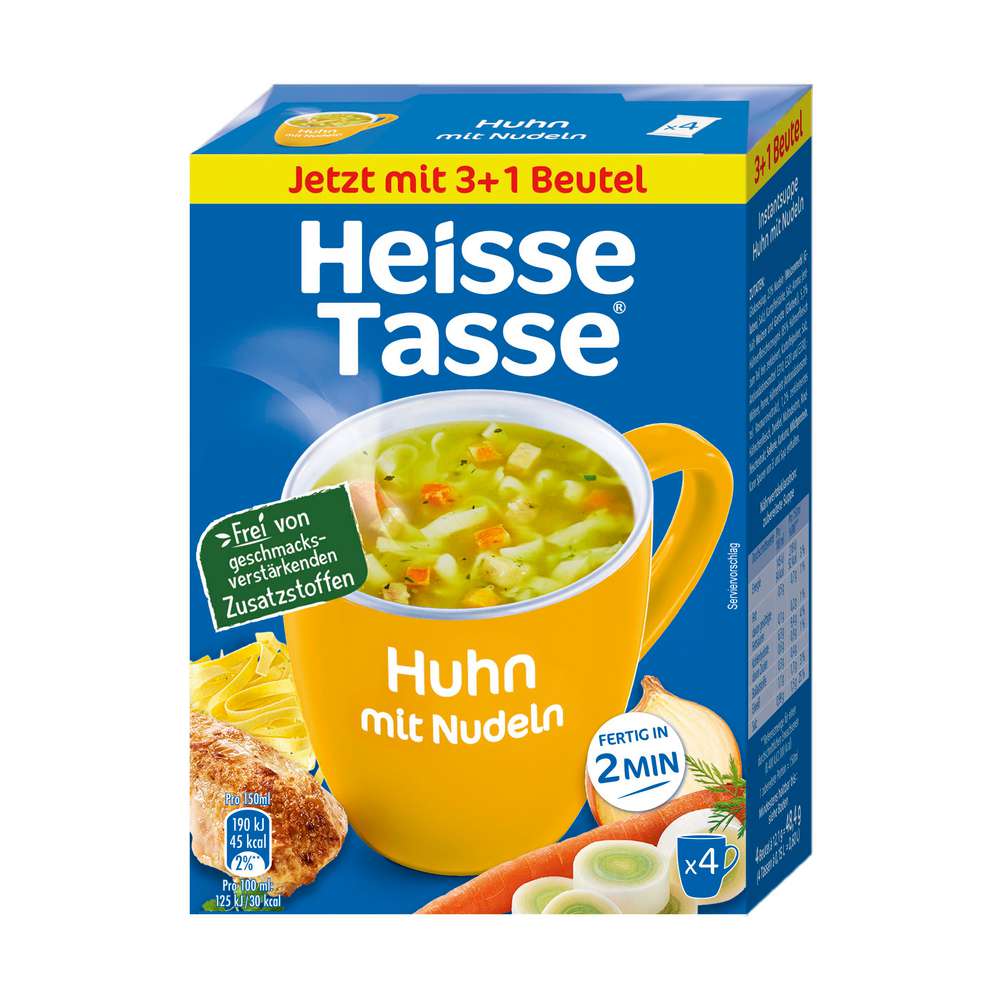 Produktabbildung Heisse Tasse Bechergericht Huhn mit Nudeln, 4er