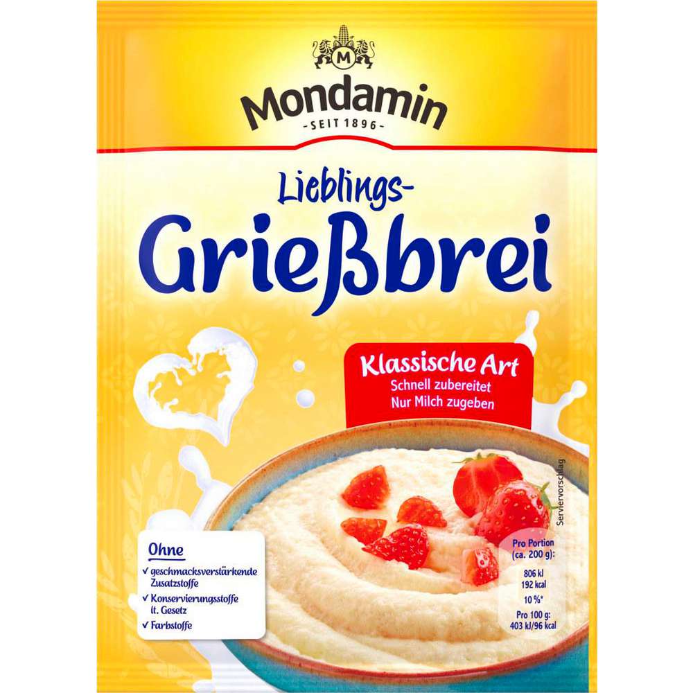 Produktabbildung Mondamin Grießbrei, Klassische Art