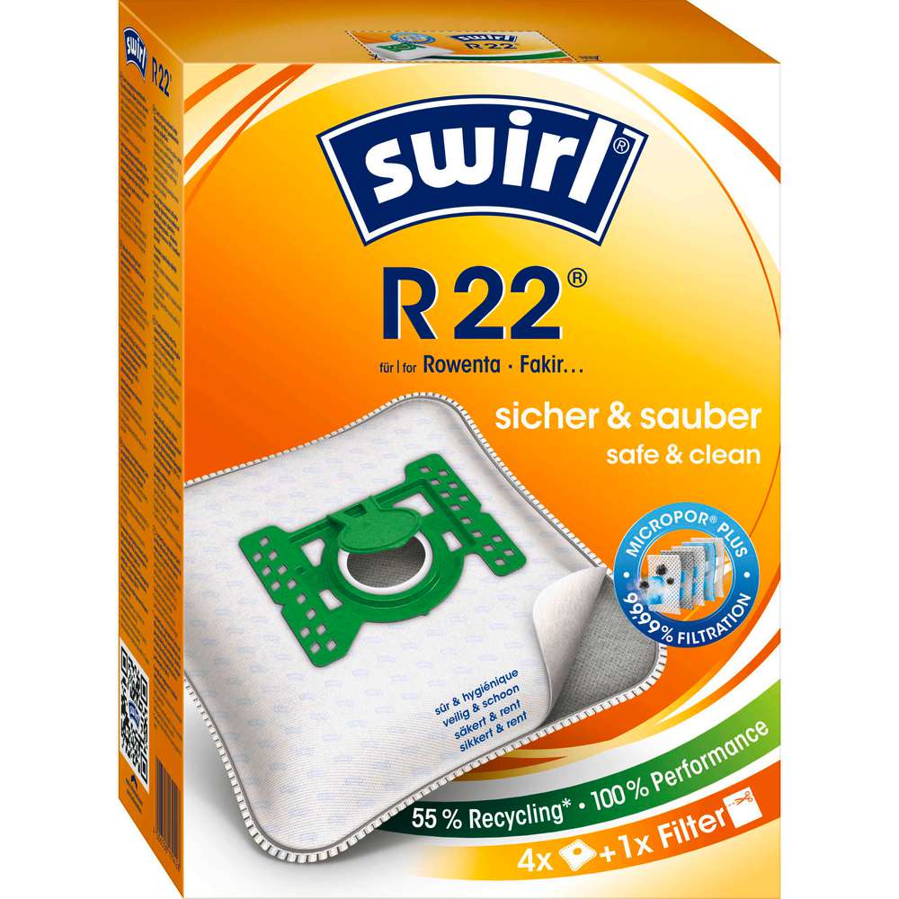 Produktabbildung Swirl Staubsaugerbeutel R 22, safe & clean