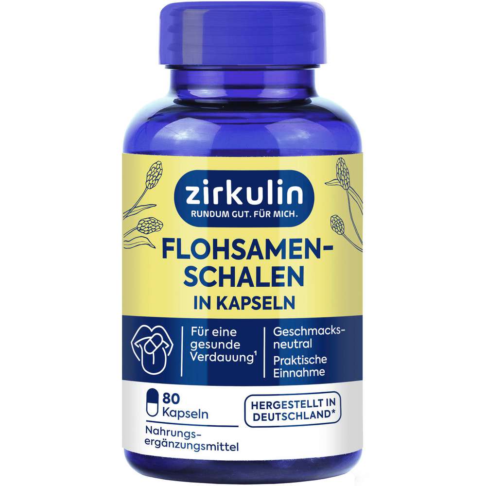 Produktabbildung Zirkulin Flohsamen-Schalen Kapseln