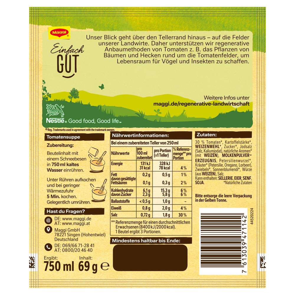 Produktabbildung Maggi Gewürzmischung Guten Appetit, Tomatensuppe Toscana
