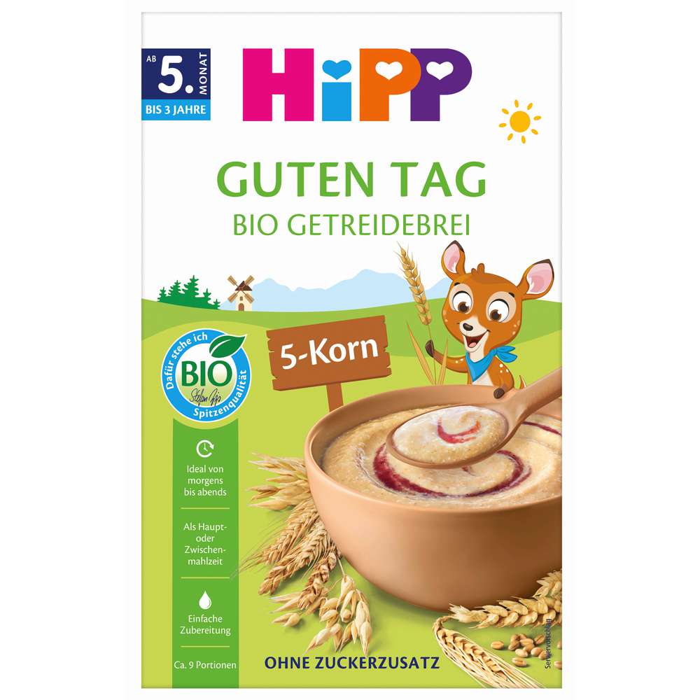Produktabbildung Hipp Bio Getreidebrei Fünf Korn, ungesüßt