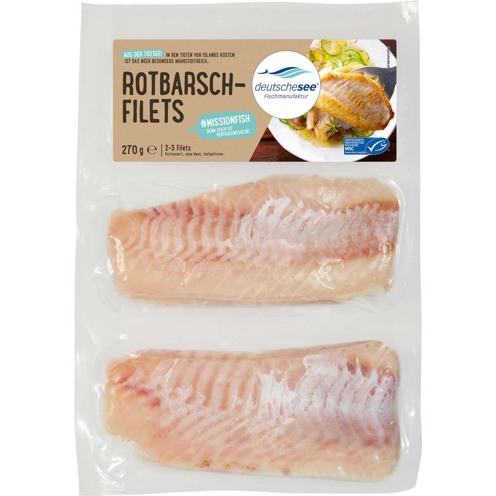 Produktabbildung Deutsche See Rotbarschfilet, tiefgekühlt