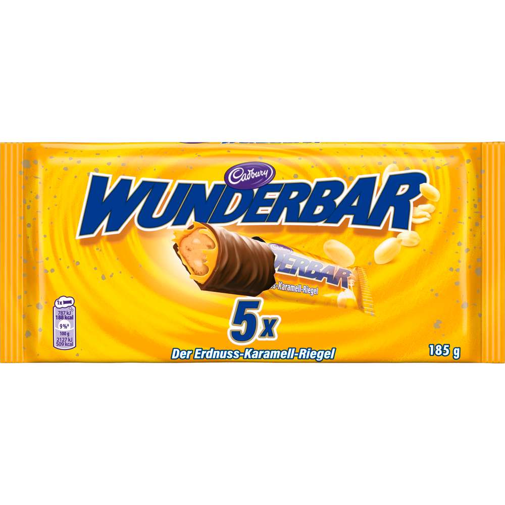 Produktabbildung Cadbury Wunderbar Erdnuss-Karamell-Riegel