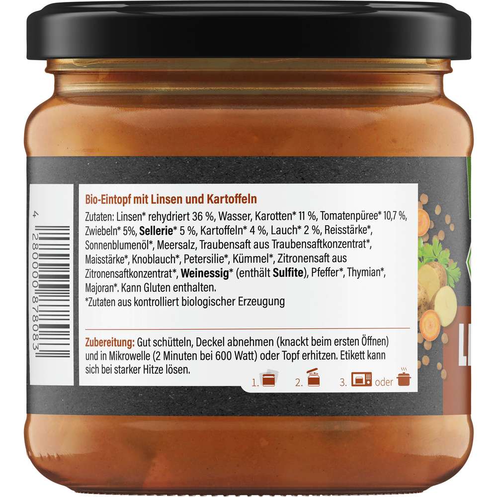 Produktabbildung Little Lunch Bio Linseneintopf