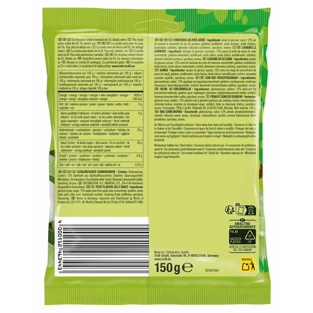 Produktabbildung Trolli Fruchtgummi, Apfelringe