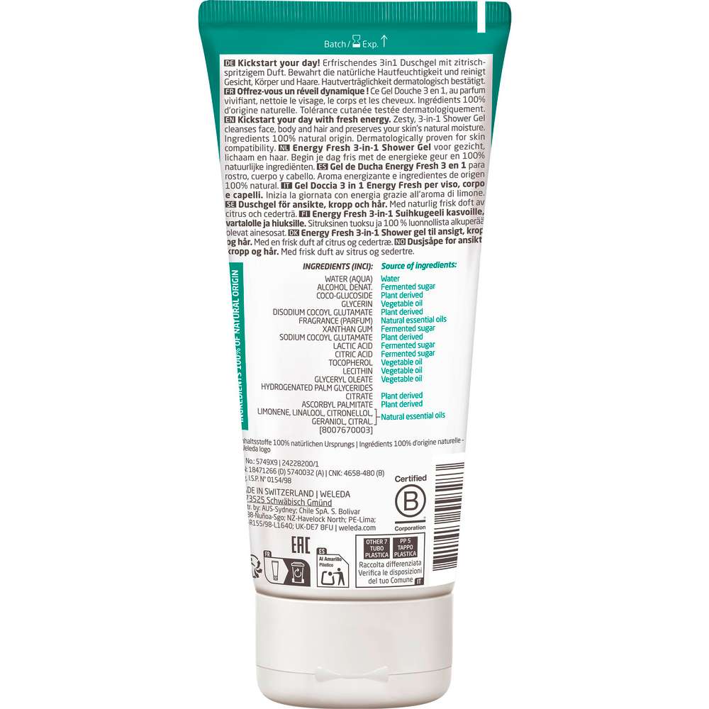 Produktabbildung Weleda Duschgel Men, Energy Fresh