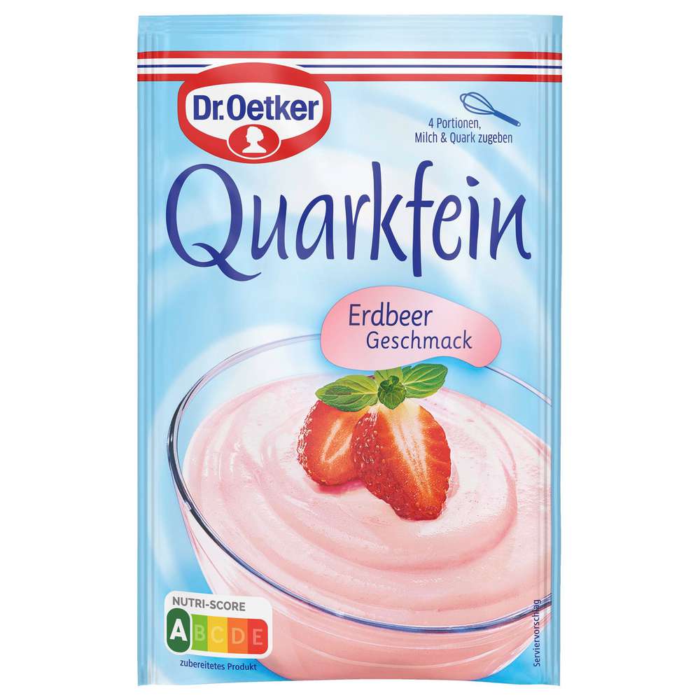 Produktabbildung Dr. Oetker Dessertpulver Quarkfein, Erdbeere