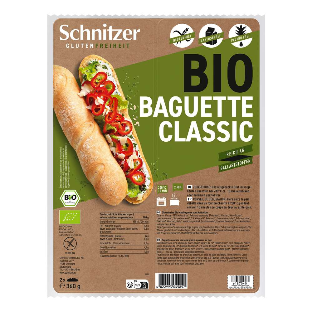 Produktabbildung Schnitzer Bio Baguette, Classic