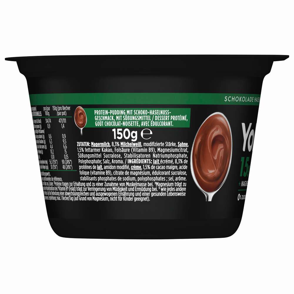 Produktabbildung Danone YoPRO  Protein Pudding Haselnuss mit Magnesium + Vitamin B9