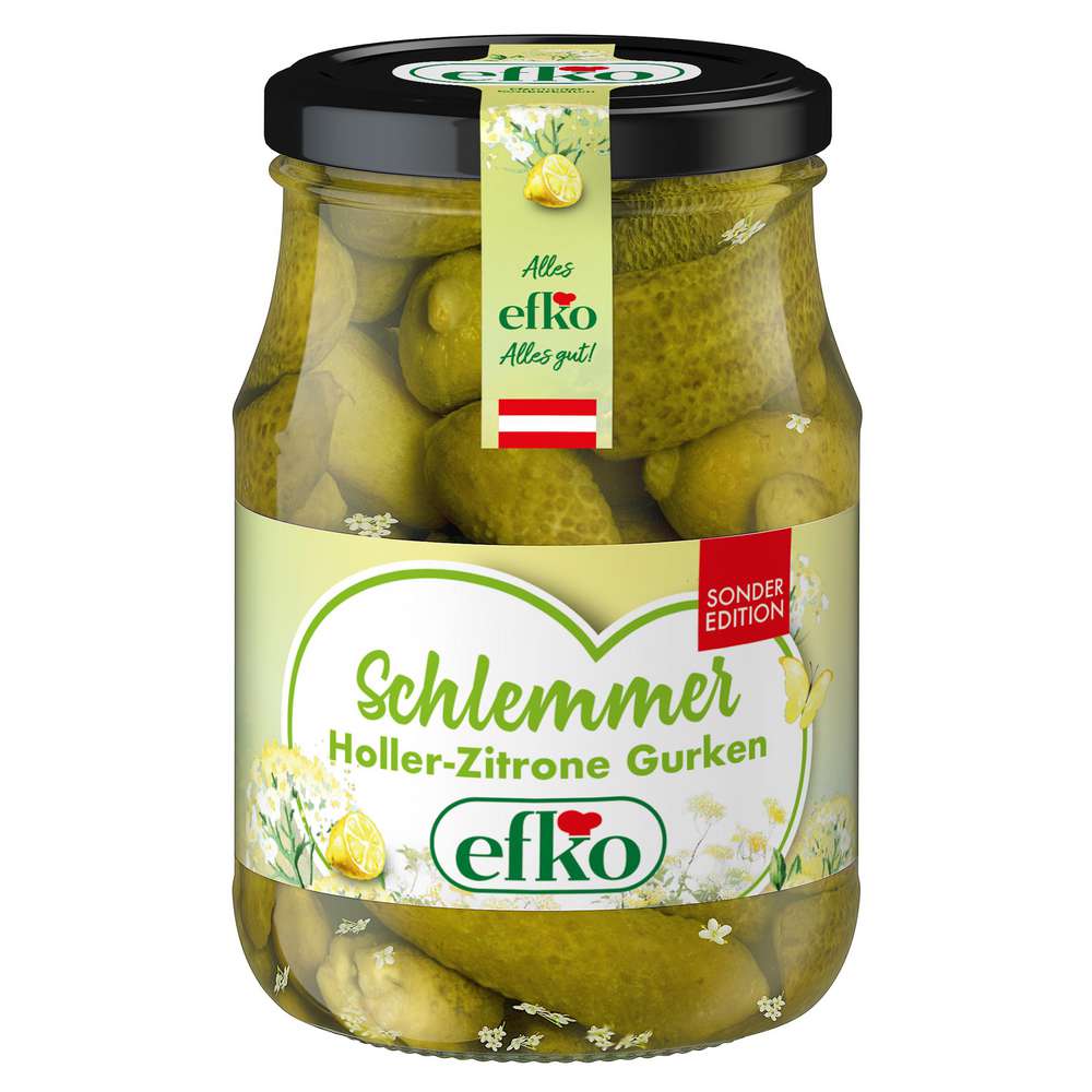 Produktabbildung efko Schlemmergurken Holler-Zitrone