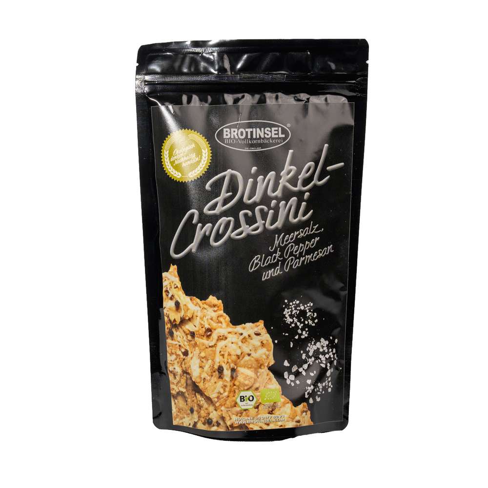Produktabbildung Brotinsel Bio-Dinkel Crossini, Black Pepper