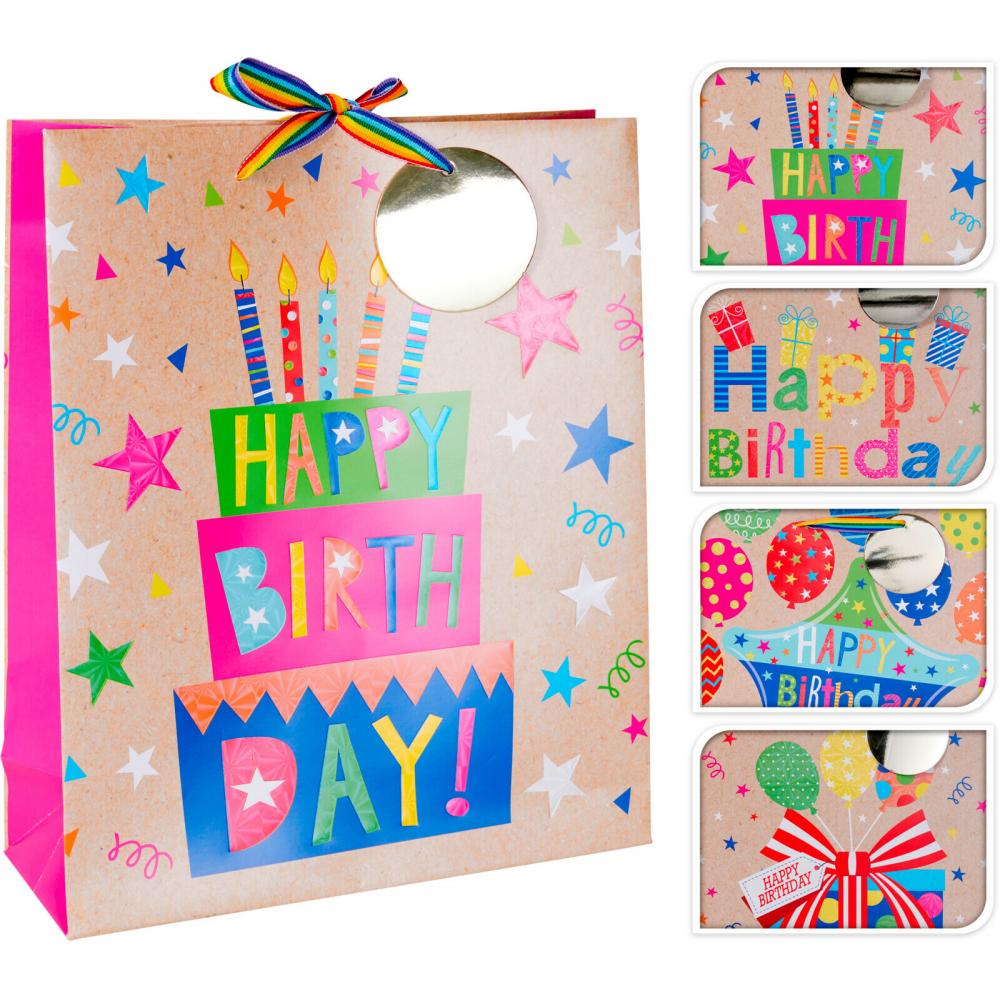 Produktabbildung keine Marke Geschenktasche Happy Birthday, je Artikel