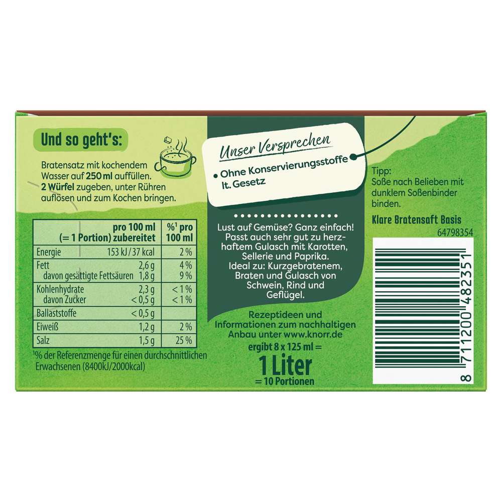 Produktabbildung Knorr Würfel klarer Bratensaft