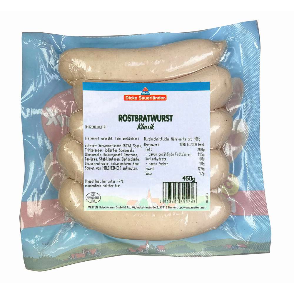 Produktabbildung Metten Rostbratwurst
