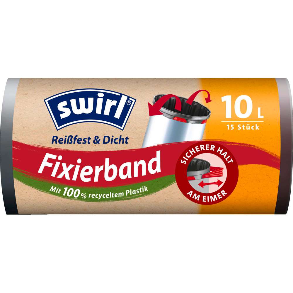 Produktabbildung Swirl Fixierband-Müll-Beutel, 15 x 10l