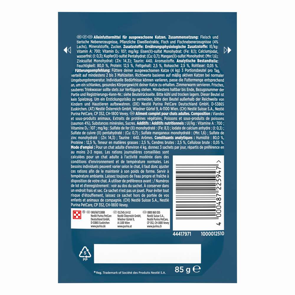 Produktabbildung Purina Katzen-Nassfutter Gourmet Perle, Lachs in Streifen