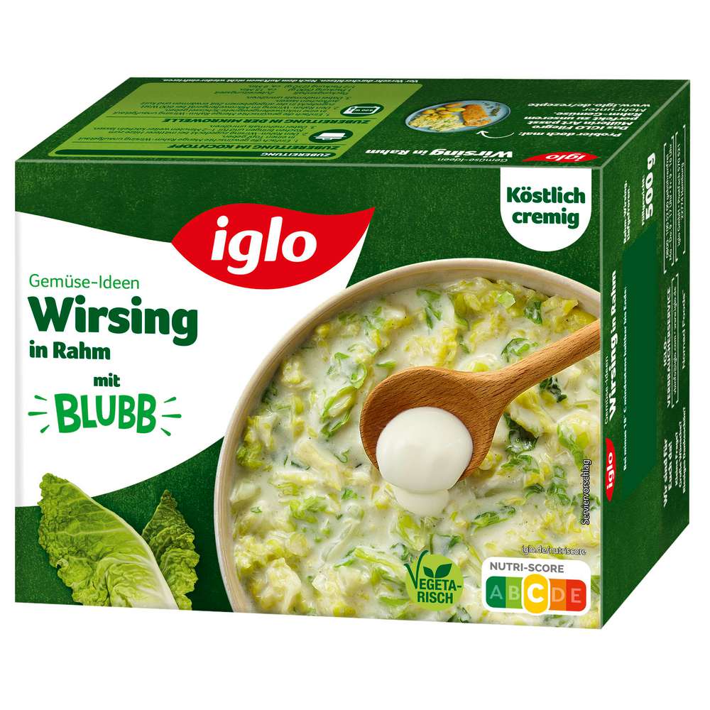 Produktabbildung Iglo Rahm-Gemüse Wirsing, tiefgekühlt