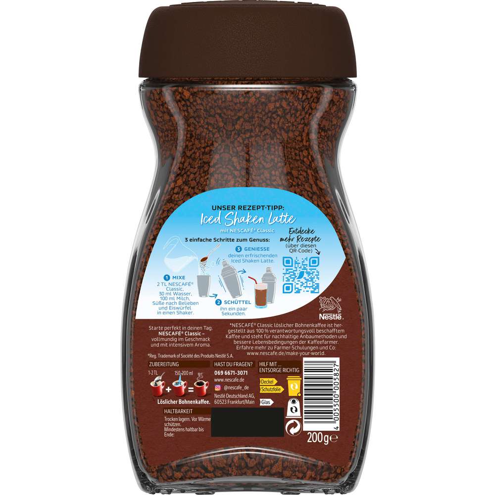 Produktabbildung Nescafe Instant Kaffee Classic