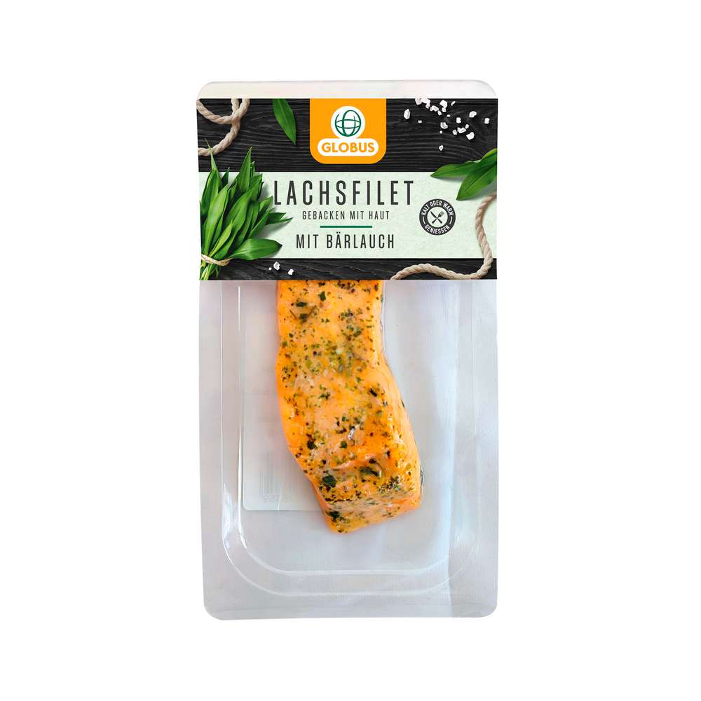 Produktabbildung GLOBUS Lachsfilet gebacken, Bärlauch