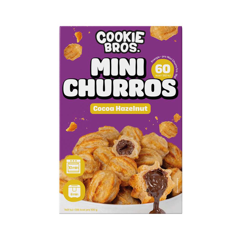 Produktabbildung Cookie Bros. Mini Churros Haselnuss-Kakao, tiefgekühlt