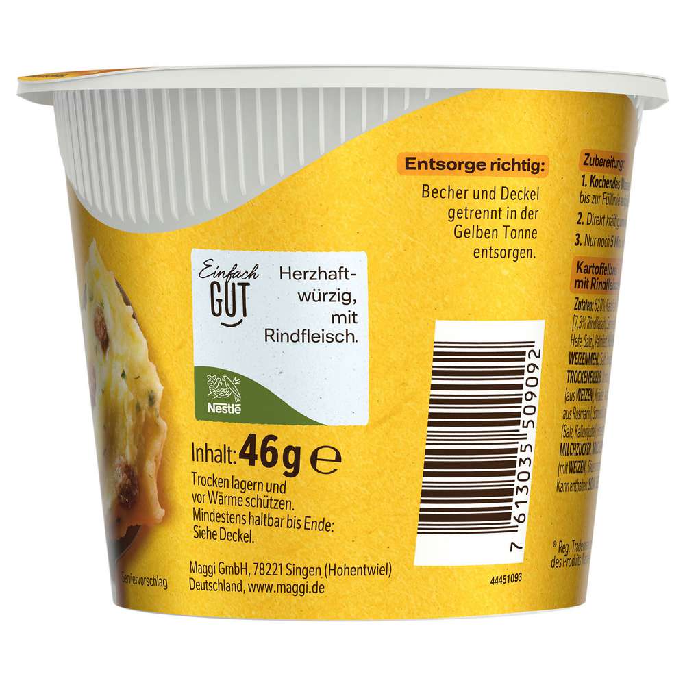 Produktabbildung Maggi 5 Minuten Terrine, Kartoffelbrei mit Fleischklößchen