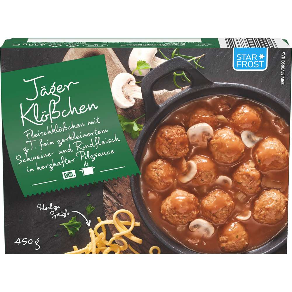 Produktabbildung Starfrost Jägerklösschen, tiefgekühlt