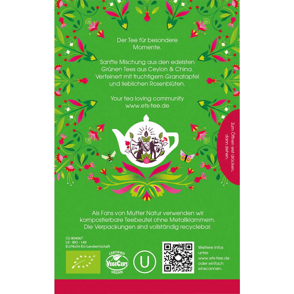Produktabbildung English Tea Shop Bio Tee Organic, Grüner Tee Granatapfel