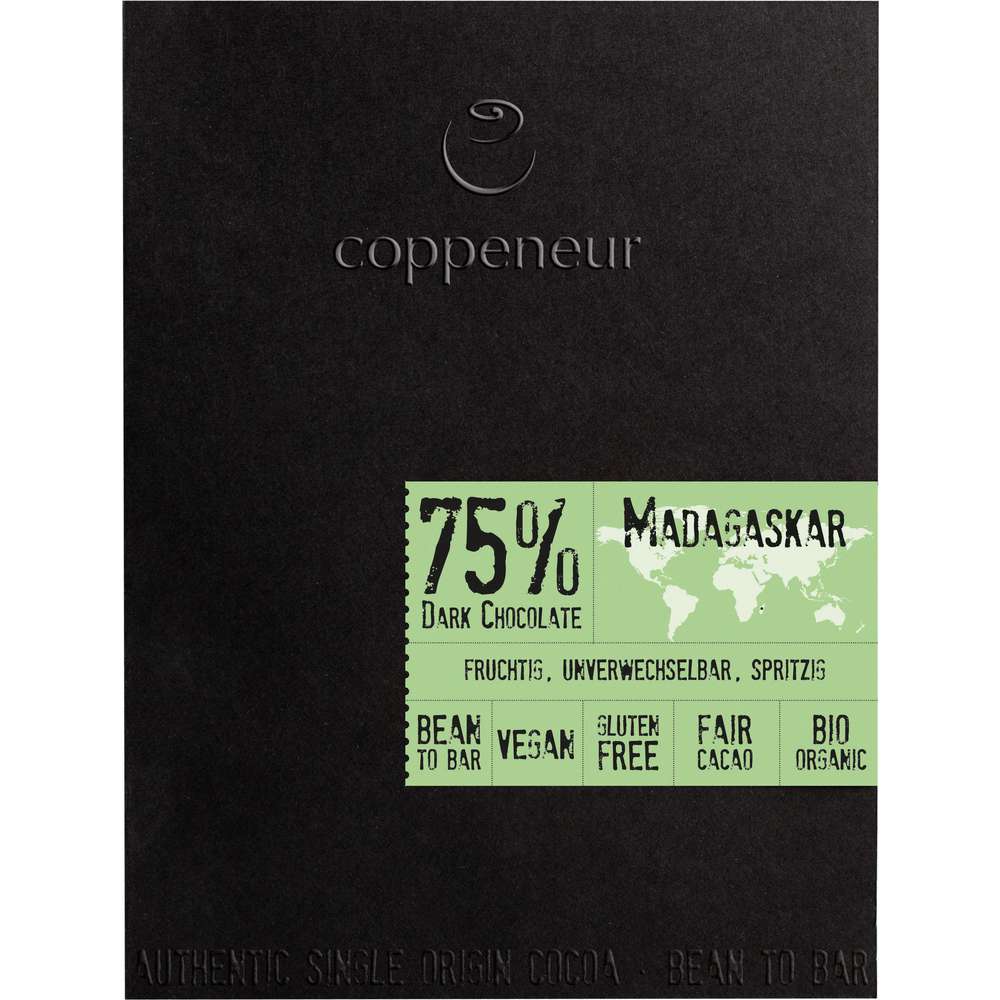 Produktabbildung coppeneur Bio Tafelschokolade Madagaskar, 75% Cacao