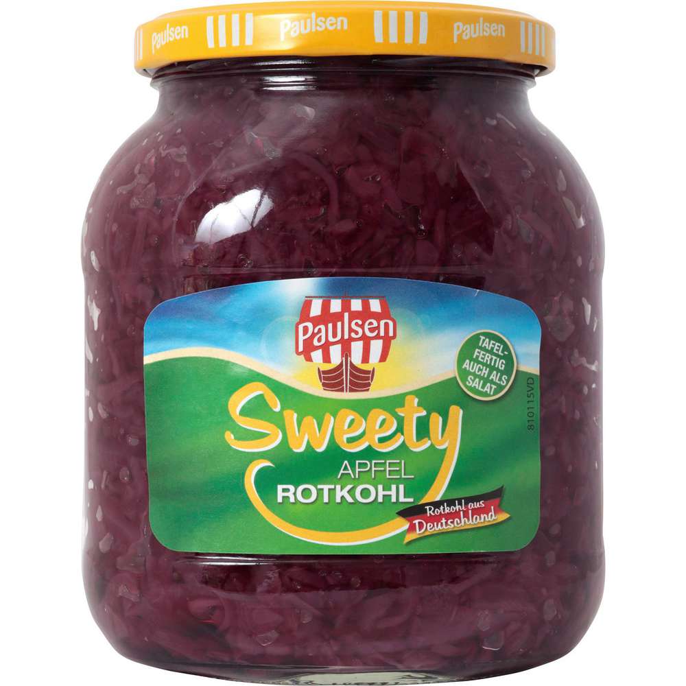 Produktabbildung Paulsen Sweety Apfel-Rotkohl im Glas
