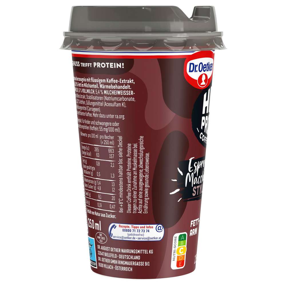 Produktabbildung Dr. Oetker Coffee High Protein, Espresso Macchiato Style