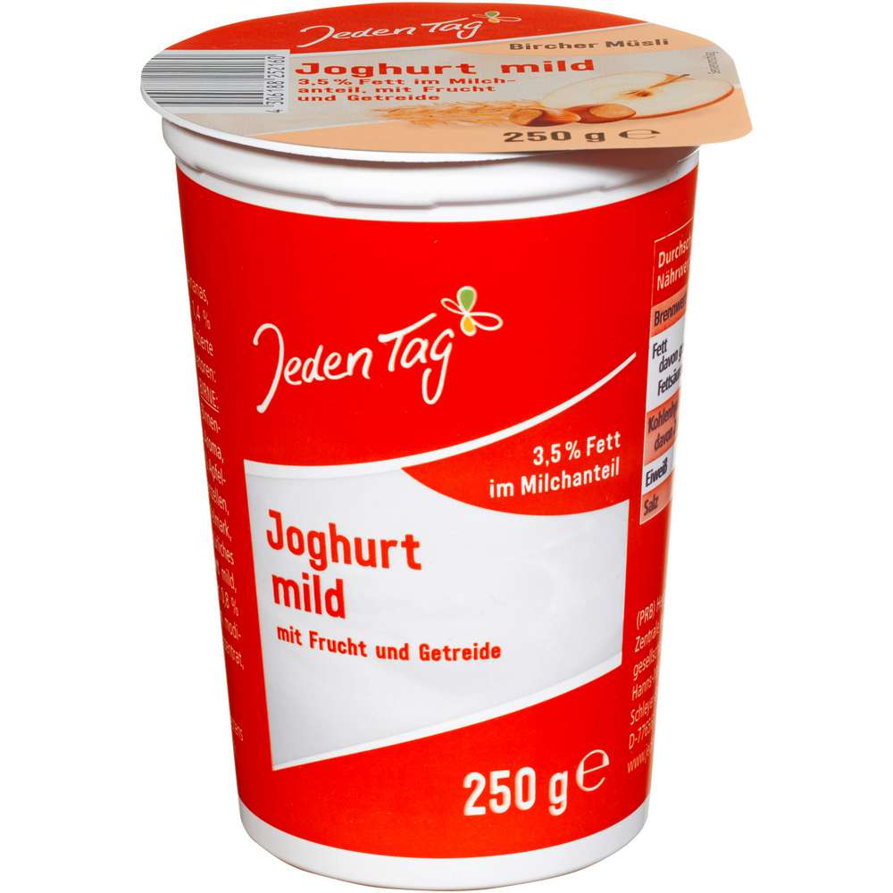 Produktabbildung Jeden Tag Joghurt mild, Bircher Müsli